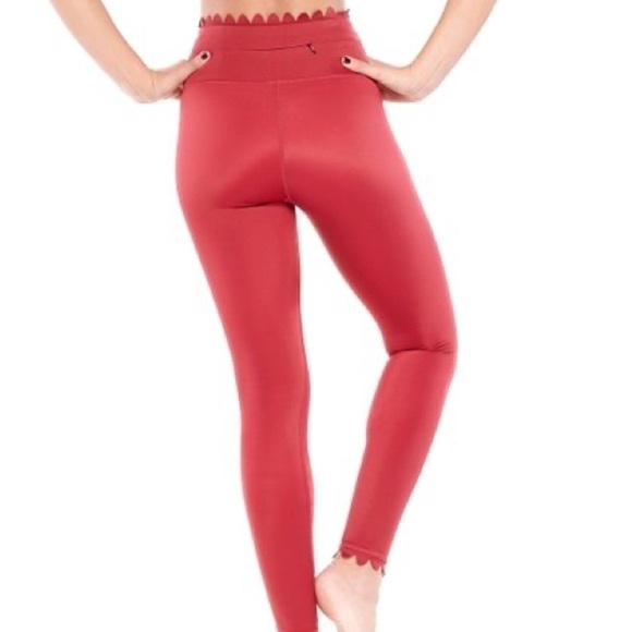 Electric Yoga Women’s L Activewear Scalloped Tummy Control Leggings Quick Dry - Picture 7 of 11